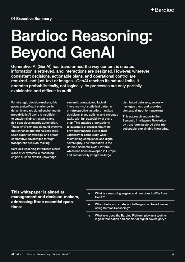 Bardioc Reasoning Beyond GenAI-Preview