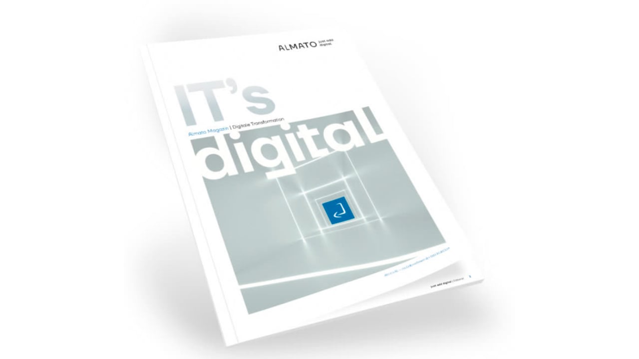 Cover des IT’s digital Magazins der Almato AG